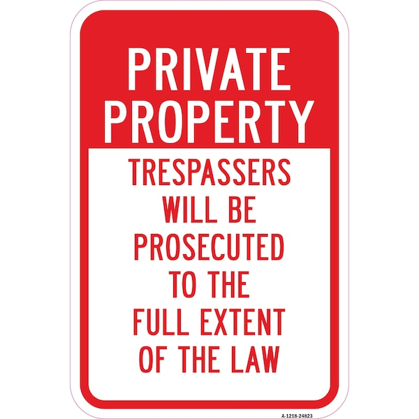 Signmission Safety Sign, 12 in Height, Aluminum, 24823 A-1218-24823 - main